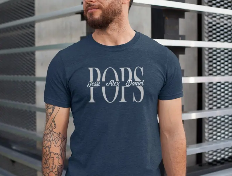 Custom POPS Shirt, Father's Day Tshirt, Father's Day Pops Gift Tee, Pops Tshirt, Personalized Pops Tee
