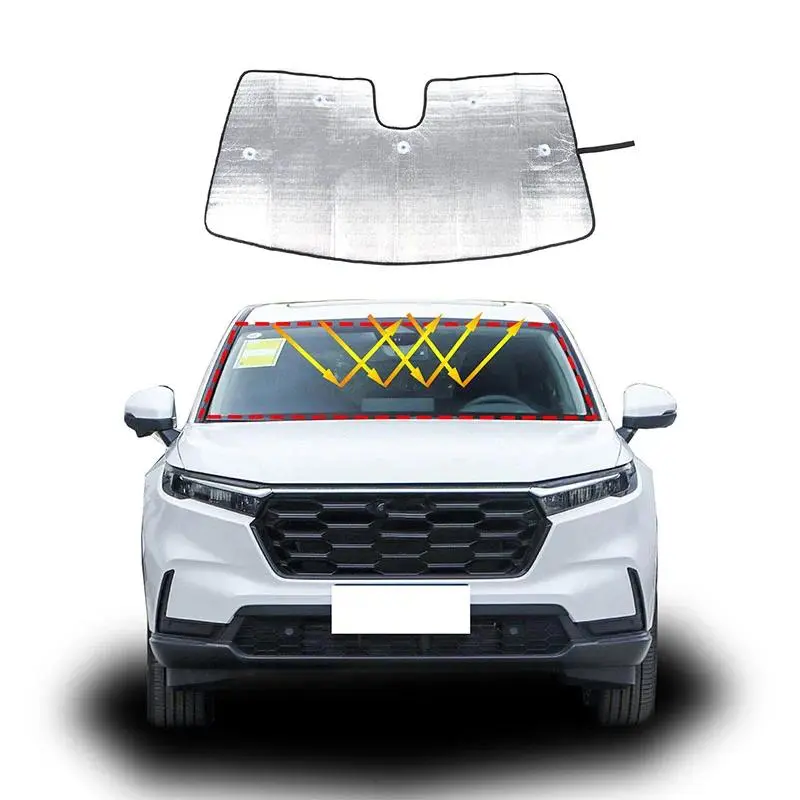 For Honda CRV 2023 aluminum foil car styling car front windshield anti-UV sunshade car interior protection accessories
