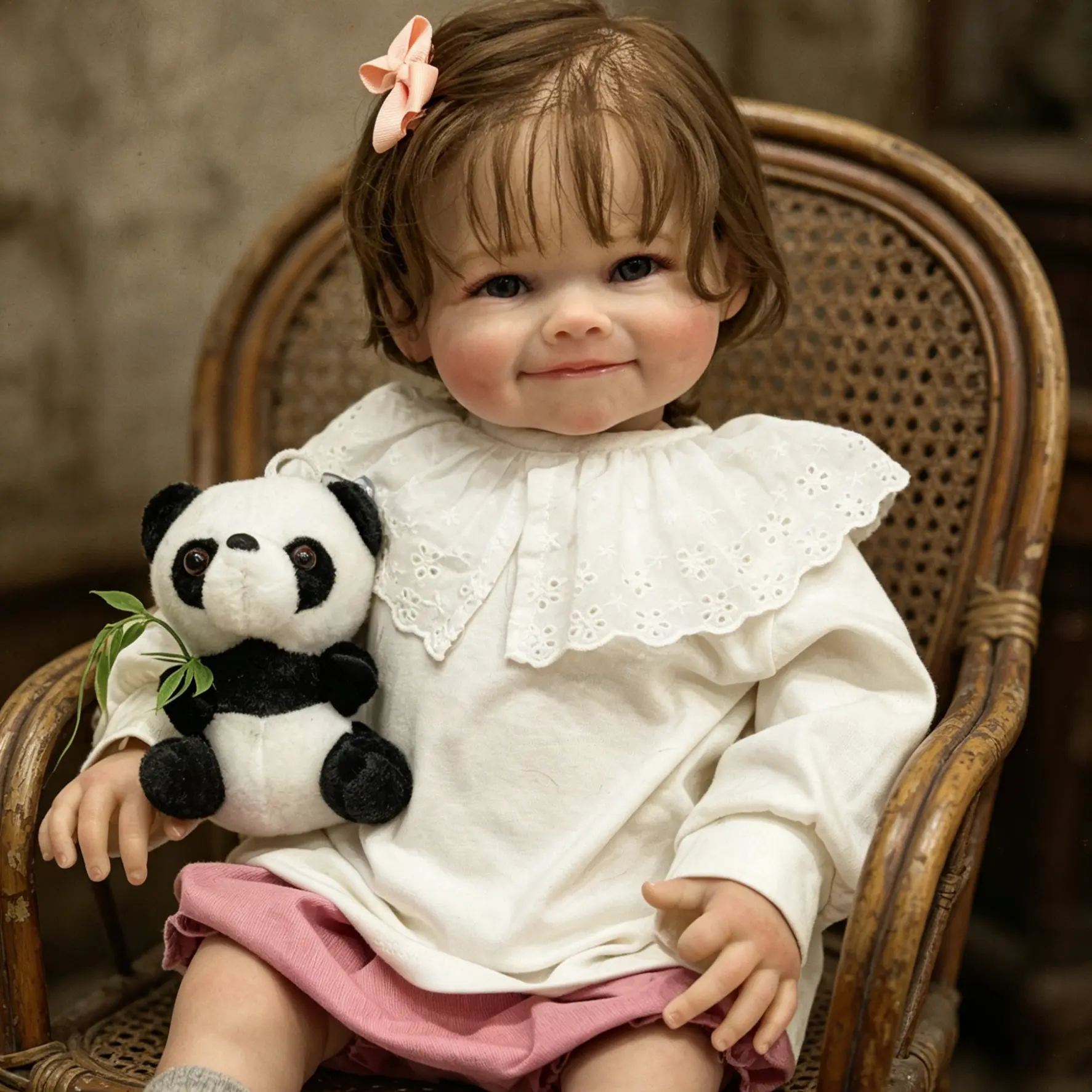 24-Inch Unisex Lifelike Reborn Baby Doll, Cotton Safe Toy with Baby Powder Scent, Magnetic Pacifier & Bottle, Christmas Gift for 3+ Years Kids
