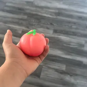 Peach -Shaped Stress Relief Ball - Soft & Squeezable Toy for Anxiety Relief - Perfect for Kids & Adults - Fun & Interactive Design