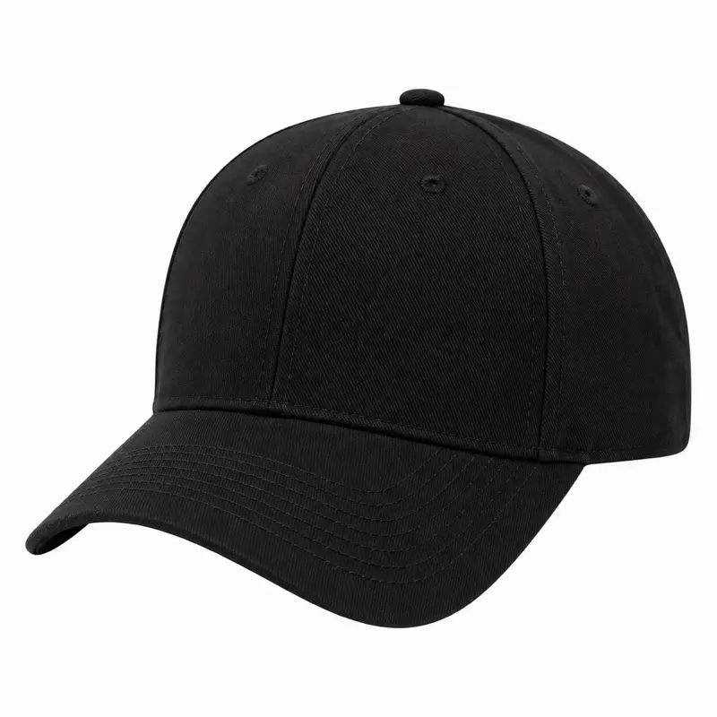 Classic Black Baseball Cap - Adjustable Fit, Durable Material, Perfect for Sports & Casual Wear