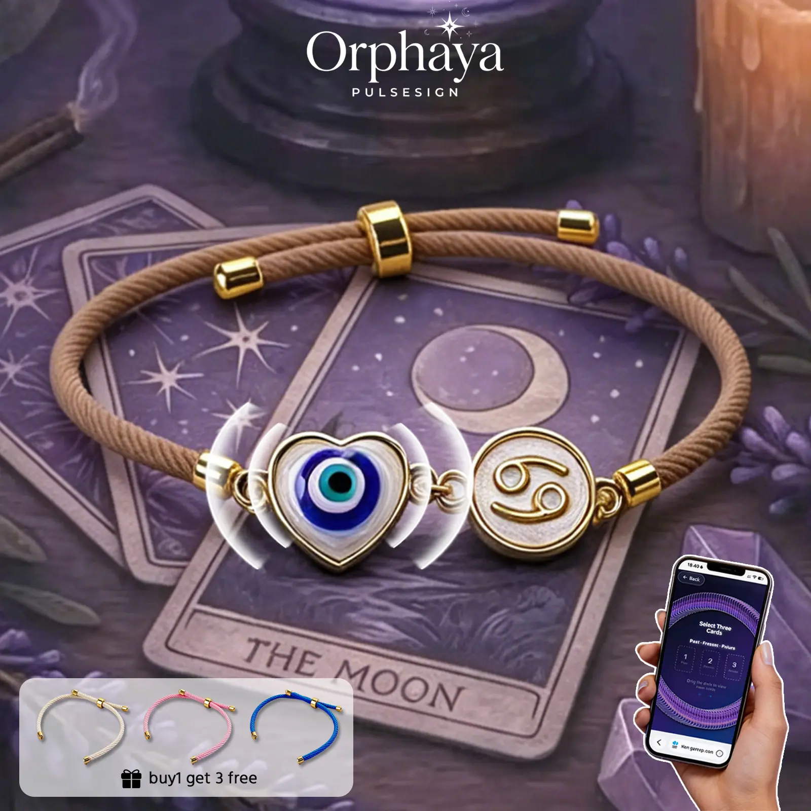 Zodiac NFC Bracelet Spiritual Gift for Women Men, Interactive