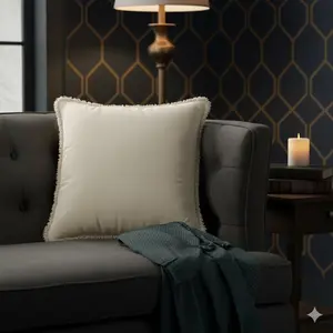 Threshold Yellow Oversized Square Velvet Throw Pillow – Solid Plush Decorative Pillow with Fringe Trim for Couch, Bed or Chair