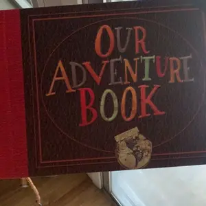 Our Adventure Book Scrapbook, Embossed Words Hard Cover Movie Up Travel Scrapbook