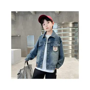 Casual Denim Jacket for Boys with a Spring Gradient Design