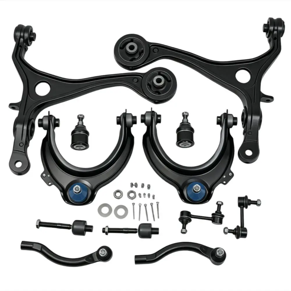 12PCS Front Suspension Kit for 2003-2007 Honda Accord, Upper & Lower Control Arms, Tie Rod Ends