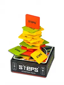Steps Games Starter Pack Wooden Board Game – Unique Skill-Based Family Game, Party & Travel Game Gift Fun for Kids and Adults
