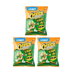Cheetos Japan Cheese Flavored Corn Puffs Snack, Mexican Chili Flavor, 70g Bags (3 Pack)