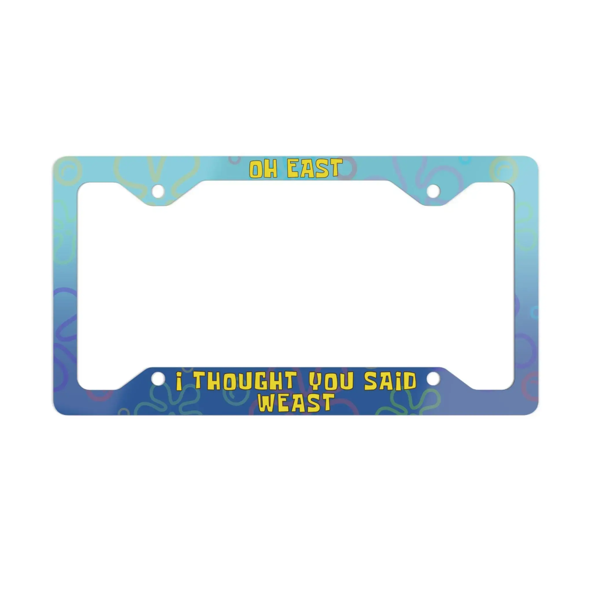 Oh East Car License Plate Frame, Funny Gen Z Car Accessories, Cute Car Decor Gift