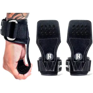 Weight Lifting Grips with Wrist Straps - Lifting Straps with Power Grip for Deadlifts - Weightlifting Gloves for Max Weight & Reps - Non-Slip Weight Lifting Straps with Lifting Grips