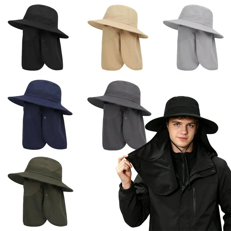 Breathable Quick-Dry Bucket Hats for Spring/Summer - Multi-Sport Sports & Outdoor Hats with Neck Protection, Ideal for Hiking/Light Outdoor Fishing Workwear