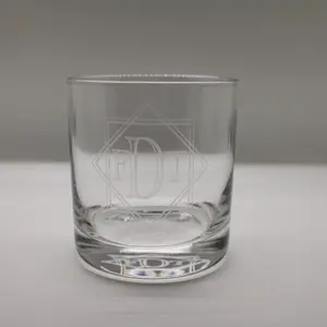 FDT Monogram Engraved Rocks Glass | Single Whiskey Glass