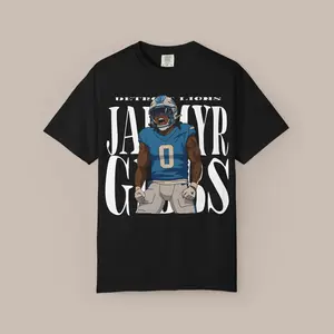 Jahmyr Gibbs Agent Zero Detroit Lions Tee Unisex, Gift For Women And Man Unisex T-Shirt, Football Fan Gift