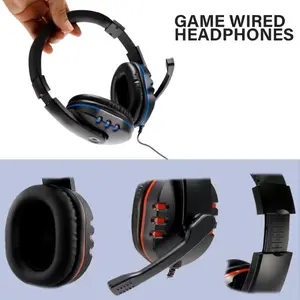 Gaming Headset with Microphone & Adjustable Headband for PC, Console, and Mobile
