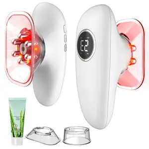 4-in-1 Massager For Muscle Relaxation, Equipped With 2 Vacuum Nozzles, Suitable For Belly, Waist, Arms, Legs And Face