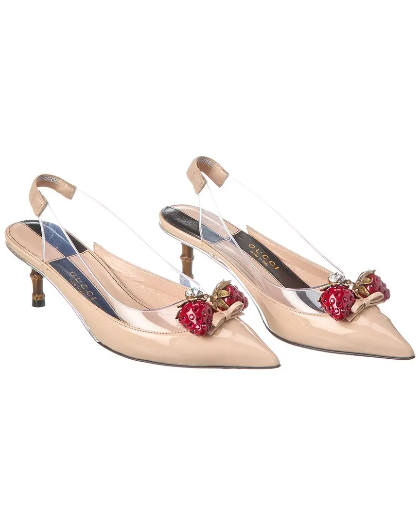 Gucci Vinyl & Patent Slingback Pump (Authentic Pre-Loved)