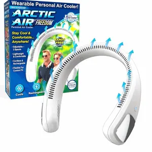 Arctic Air Freedom Personal Ac Cooling Fan - Portable 3-Speed Neck Ac Fan, Hands-Free Wearable, Lightweight, Cordless, Rechargeable, Designed for Interior Use