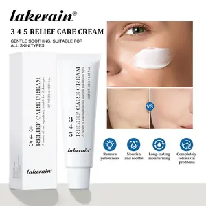 Lakerain 345 Relief Cream Instant Relief Long Lasting Moisture Barrier Repair Infused Niacinamide Panthenol Brighten Calm Sensitive Skin Anti Sugar Daily Face Moisturizer 1.69 Fl Oz Lightweight Restore