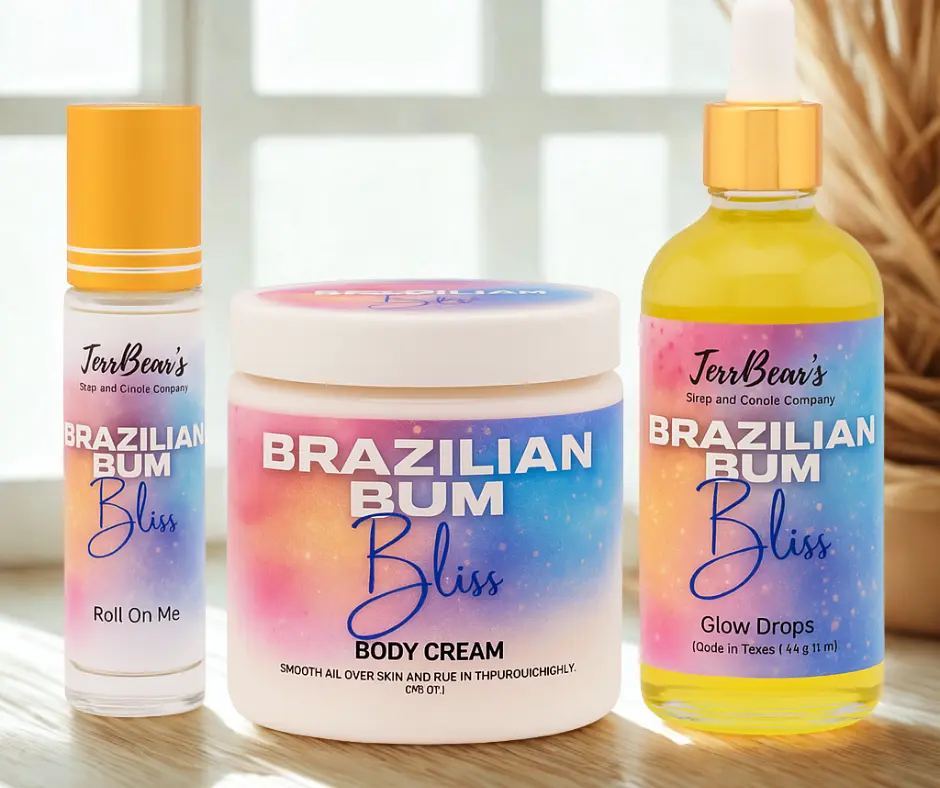 3-Piece Body Beauty Set - Hydrating Moisturizer Kit with Smoothing Body Cream, Radiance Drops & Roll-On, Watermelon & Vanilla Aroma for All Skins, Brightening, Cosmetic