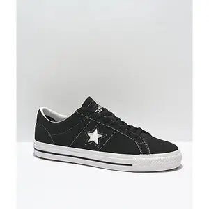 Converse One Star Pro Black & White Suede Skate Shoes