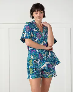 Must Love Dogs - Petite Short PJ Set - Indigo