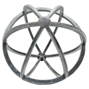 Lifestyle Brands 676685055392 Adam & Friends Home Decor Metal Galena Atomic Ball Sculpture 1-Piece Pewter