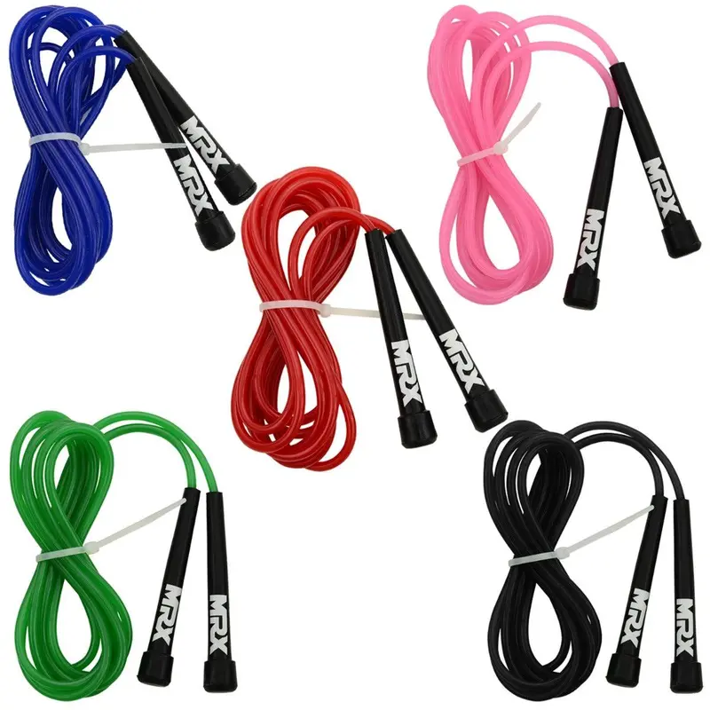 MRX 9' PVC Plastic Fitness Skipping Rope - Light, Sturdy PVC Jump Rope, Home Workout Gear, Gym & Workout Equipment for All Ages Training