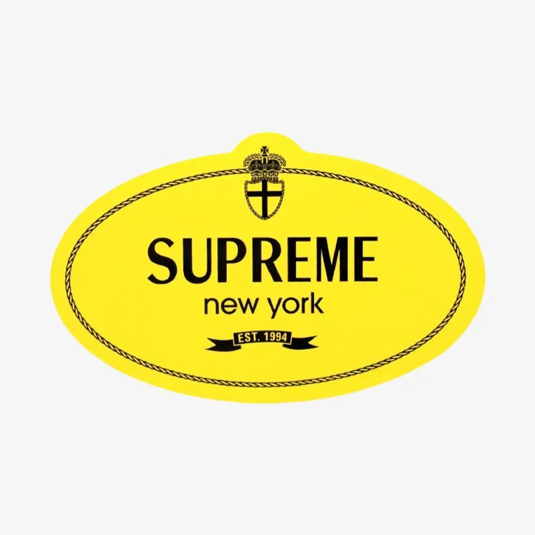 Supreme Sticker 'Crest' Yellow (FW24)