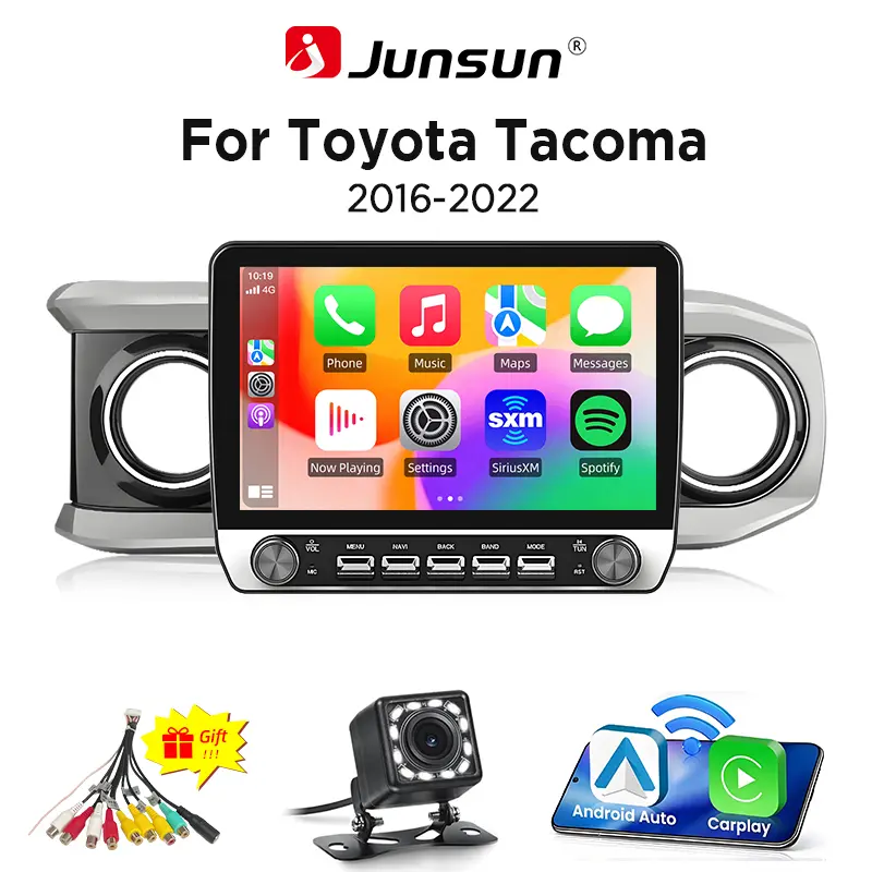 Android 15 Car Stereo Radio for Toyota Tacoma 2016-2022, with Android Auto, GPS Navigation, RDS, In-Car Audio, Steering Control