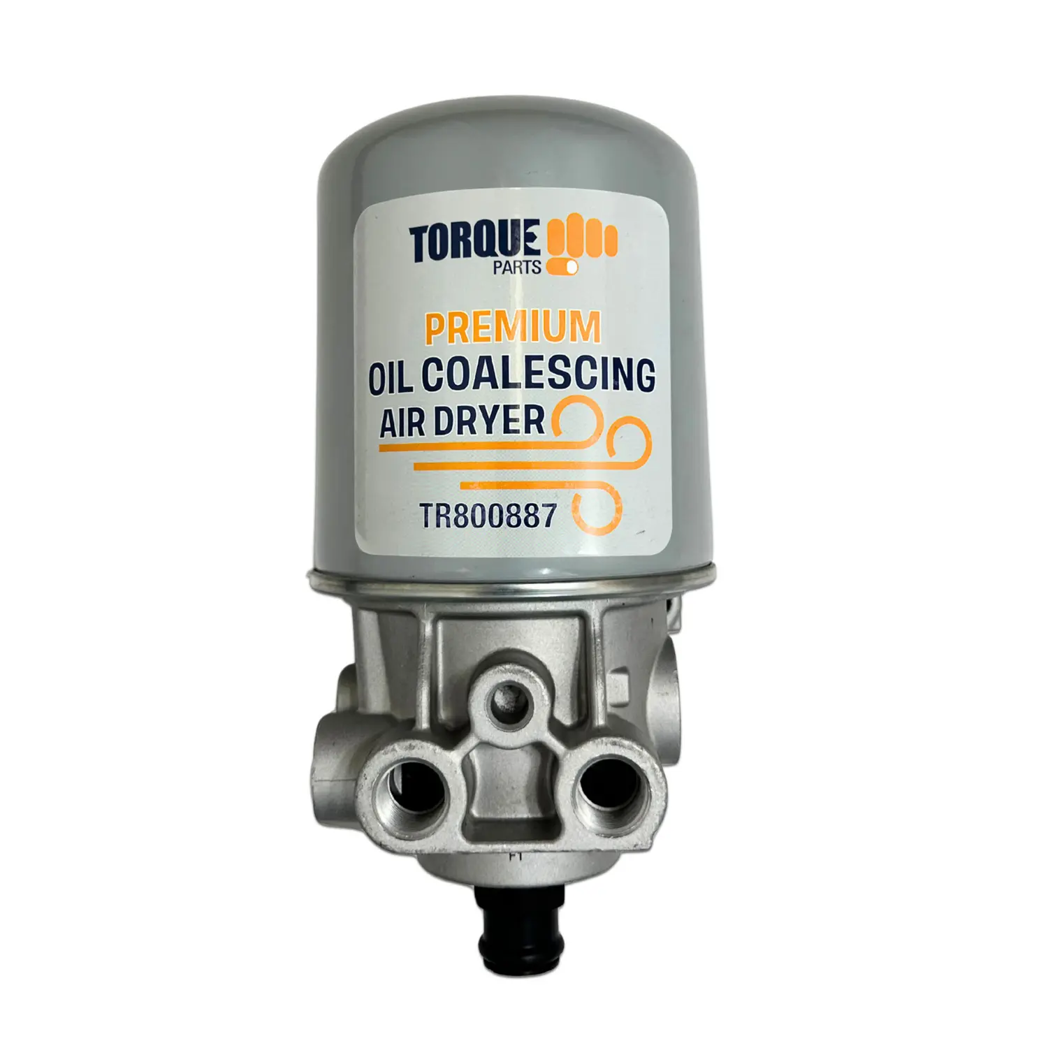 Torque AD-SP Style Air Dryer Unit for Freightliner, Peterbilt Brake Systems - Replaces Bendix 065691, 800887, 109991; Haldex 10991X; Meritor R95510991X - Enhances Contaminant Removal, Improves System Reliability (TR800887)