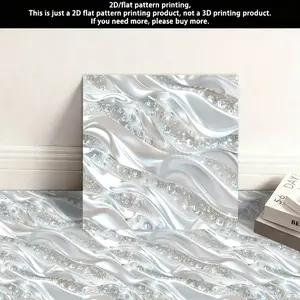 10 pieces of 2D flat PVC floor sticker - artistic and creative pattern, floor self-adhesive decorative tile sticker, 11.81 x 11.81 inches, suitable for floor renovation in kitchens, living room, Home Decor