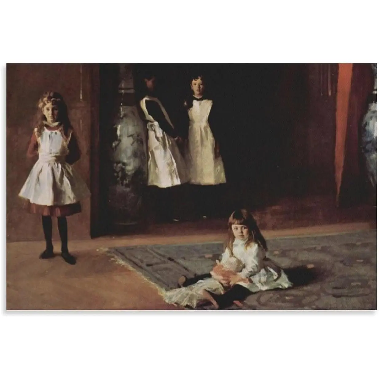 John Singer Sargent The Daughters of Edward Darley Boit Poster Canvas Wall Art Posters For Room Aesthetic And Decor Poster For Bedroom Living Room Bathroom Kitchen Office Decor 24x36inch(60x90cm) Unfr
