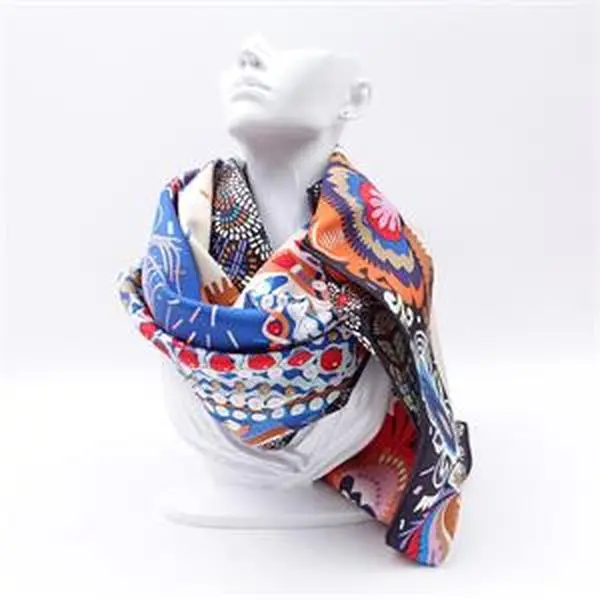 Pre-owned Hermes Multicolored Square Silk Scarf T ZY0000188691