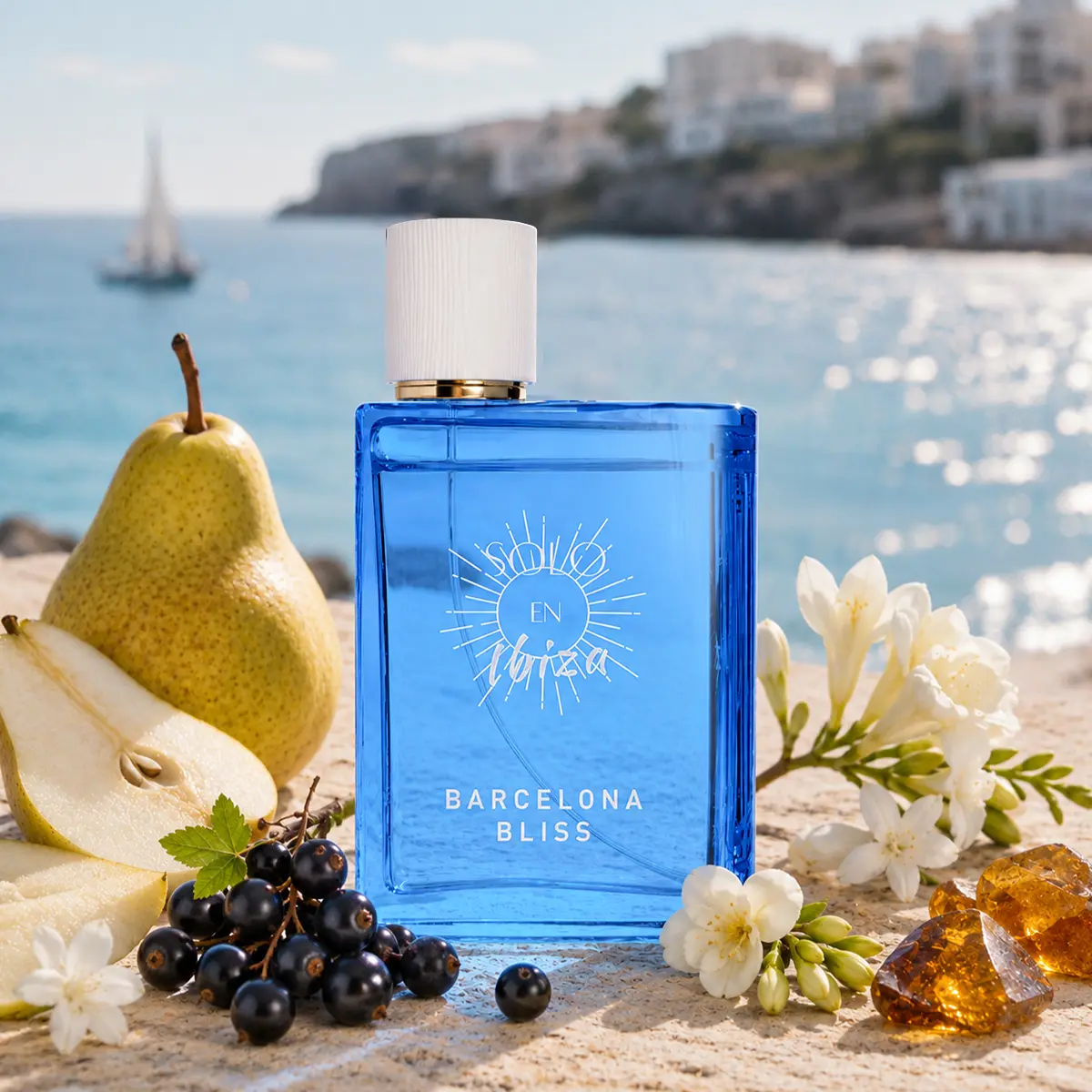 SOLO EN IBIZA Barcelona Bliss Affordable Luxury Women's Eau de Parfum 100ml - Blackcurrant Vanille & Amber Berry Blast Perfume, Perfumes for Women for Date Nights, Evening Walks, Berry Blast Women's Fragrance