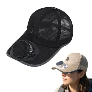 2026 Summer Essential - Solar-Powered Outdoor Cooling Fan Hat - Sun Protection Hat with Solar Fan  - Dual-Power Rechargeable Fan - Outdoor Cap, Ideal for Sporting Events