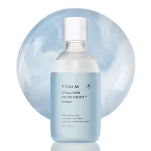 [P.CALM Official] Hyaluron Doubleshot Toner – Hyaluronic Acid & Centella Asiatica for Deep Hydration and Soothing, Korean Skincare (200ml / 6.76 fl.oz)