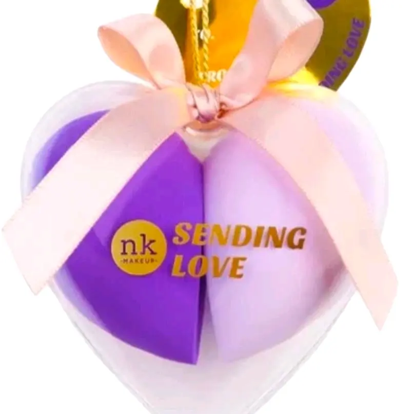 THE LUXE NK GLAM GIRL BEAUTY COLLECTION LOVE MAKEUP BLENDING SPONGES NSO76 Purple & Lavender Makeup Applicator Tools