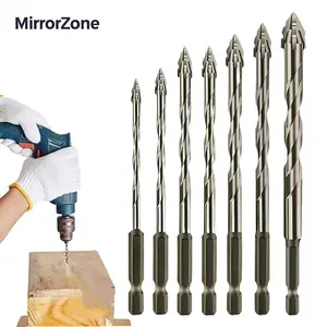 7Count Sawtooth Eccentric Drill Bit Set,Industrial Strength Carbide Drill Bit Tip,Efficient Chip Removal,Heat Resistance,Long-Lasting Drill Bits Kit,Suitable for all Tiles,Ceramics,Glass,Marble,Concrete,Stainless Steel,MirrorZone.