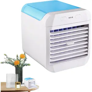 USB Powered Ultra Quiet Portable Air Cooler Humidifier Mini Cooling Fan for Home Office Travel Camping