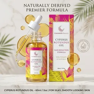 Caramela Beauty Cyperus Rotundus Oil - Naturally Derived Formula for Silky, Smooth Looking Skin - 60ml/2oz
