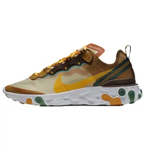 Nike React Element 87 OG Orange Peel Running Shoes for Men and Women – Lightweight, Cushioned, Low-Top Verifiable, with credentials and supporting global authentication