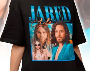 Jared Leto Retro 90s Tee - Jared Leto Sweatshirt - Jared Leto - Jared Leto Fan Shirt - Jared Leto Merch - Jared Leto Homage unisex, trend, Birthday Gifts, personalized shirt, Casual Comfort Classic Streetwear Cotton Casual Fashion Menswear Retro Top