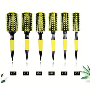 Hair Styling Comb Set, 6 Counts/set Hair Salon Round Comb, Heatless Styling Tool for All Hair Types, Suitable for Home and Salon Use, Volume Brush