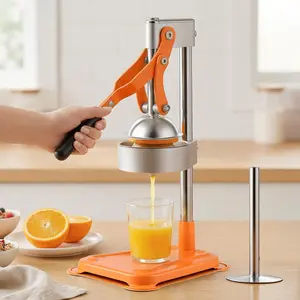 LOVEWE Heavy-Duty Manual Citrus Juicer, Carbon Steel Frame with Stainless Steel Accessories, Easy Clean Professional Orange Juicer for Home Kitchen tiktokshopspringglowup