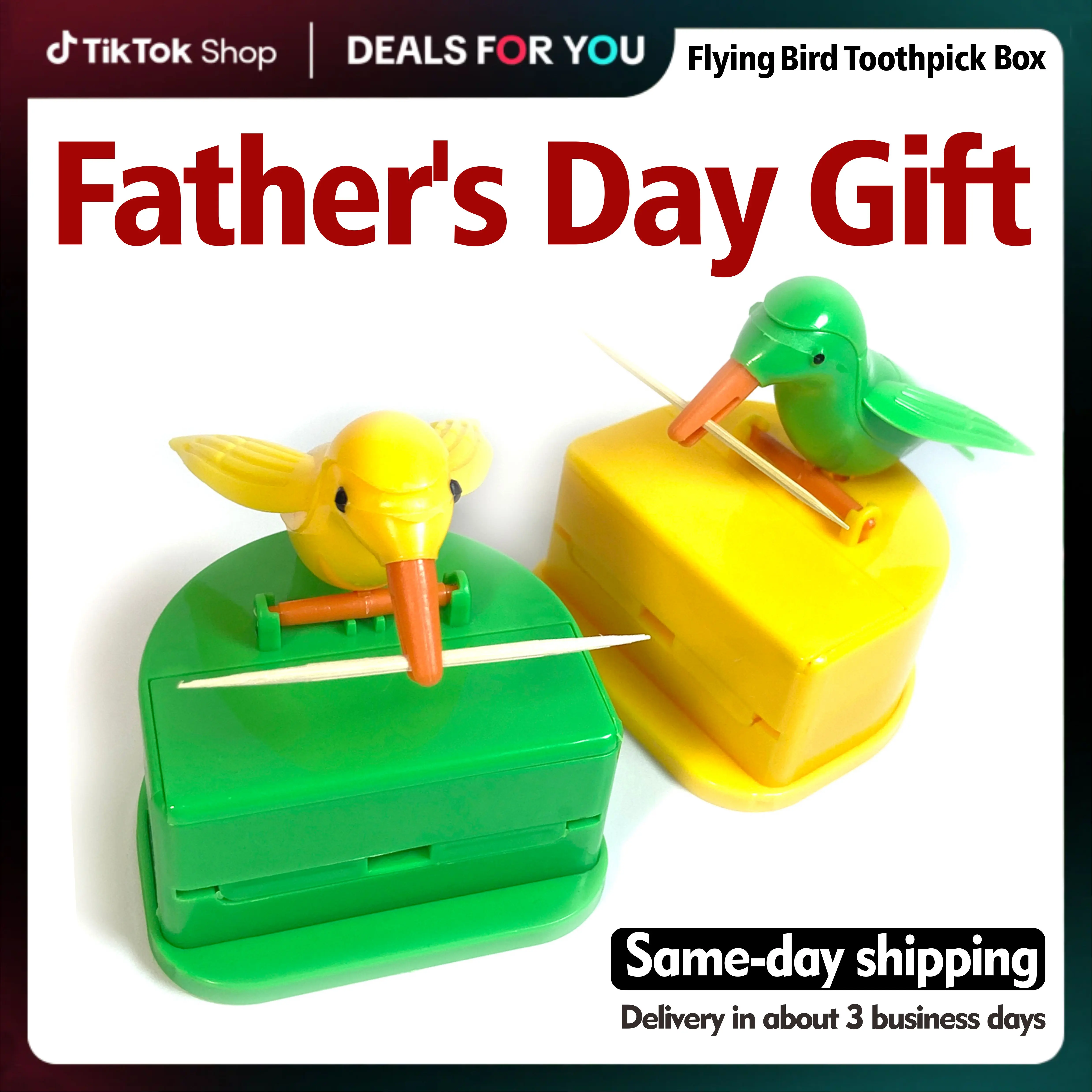 Bird Toothpick Holder Box Toy Creative Bird Pecking Smart Toothpick Dispenser Press-Type Household High Quality Material No Smell Multifunctional Storage Solution Personal Organizer Organized Box meal prep containers