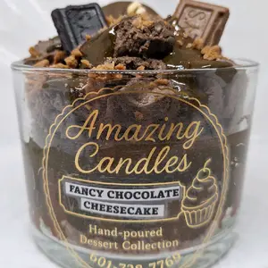 Amazing Candles Fancy Chocolate Cheesecake Hand-poured Dessert Collection Candle