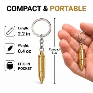 Viral Popular 3 Pack EDC Tool + Metal Brass Bullet Keychain Hidden Ear Pick + Everyday Travel Camping Office Outdoor Carry + Screw Open 2-in-1 Sturdy Portable Ear Wax Cleaner + Trendy Cool Practical Novelty Gift for Men Male Outdoor Lovers