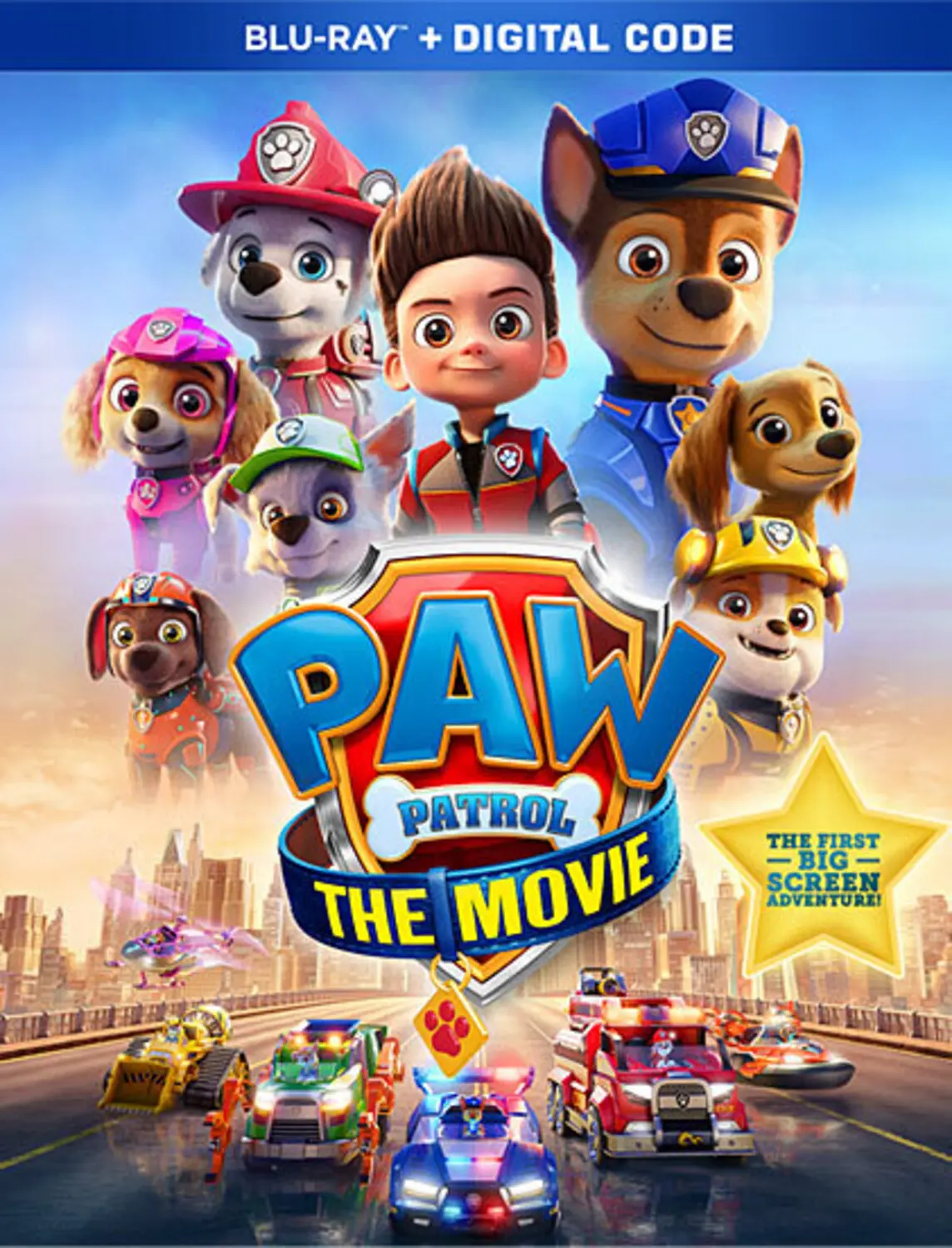 PAW Patrol: The Movie Blu-Ray Animation DVD - Starring Marsai Martin, Randall Park, Will Brisbane, Chase, Paramount, Family-Focused, English Voice Acting