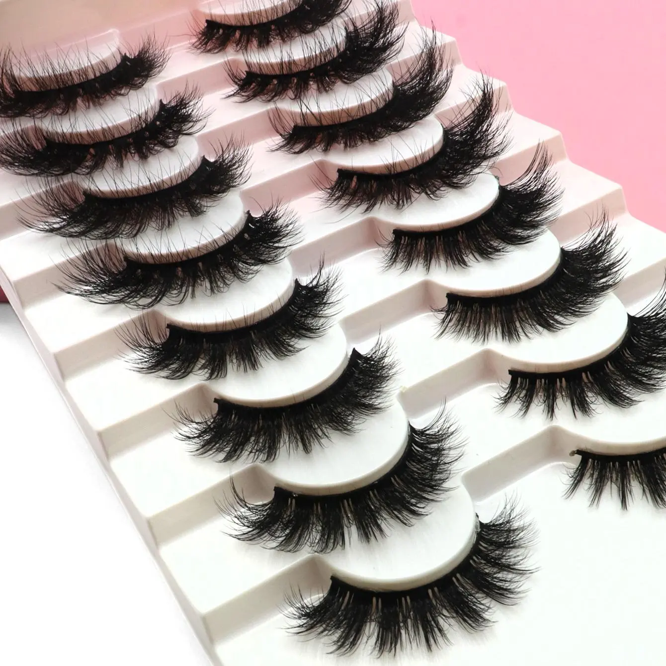 Natural False Eyelashes, Eyelash Extensions, 8 Pairs Fluffy Faux Cluster Lashes, Volumized Curly Thick Faux Eyelashes, Portable Makeup Tool For Women, Eyelash Clusters, High Quality Volume Eyelashes