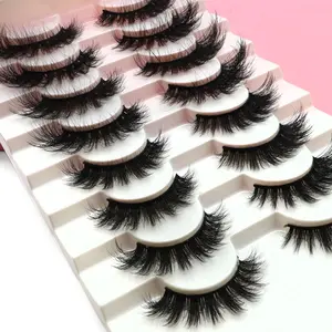 Natural False Eyelashes, Eyelash Extensions, 8 Pairs Fluffy Faux Cluster Lashes, Volumized Curly Thick Faux Eyelashes, Portable Makeup Tool For Women, Eyelash Clusters, High Quality Eyelashes